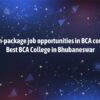 High-package job opportunities in BCA course | Best BCA College in Bhubaneswar